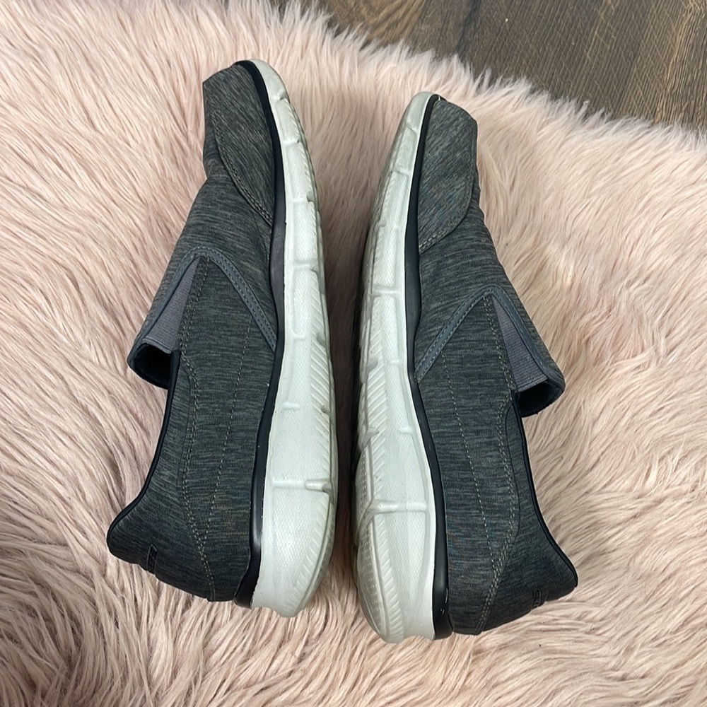 Skechers Memory Foam Equalizer Gray Slip On Sneak… - image 5